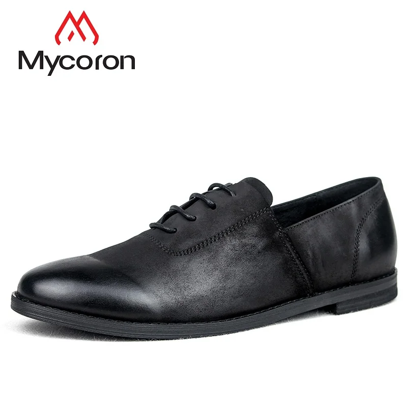 

MYCORON New Arrivals Casual Boots Mens Leather Luxury Brand Top Fashion Men Handmade Slip-On Shoes Mens Sapato Masculino