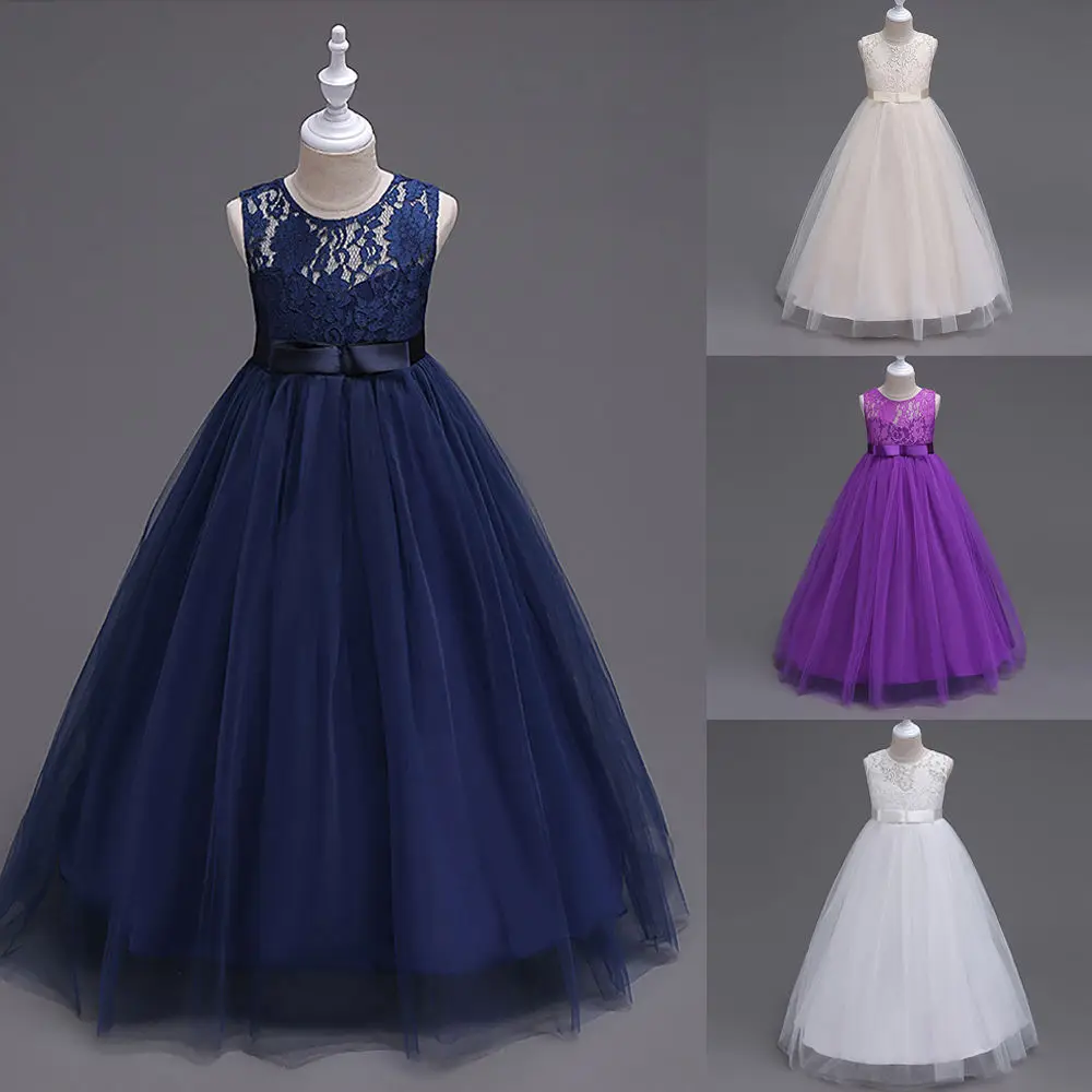 

Children Infant Toddler Girls Kid Dress Lace Chiffon Flower Wedding Bridesmaid Pageant Party Formal Kids Girl Cute Dresses 3-12