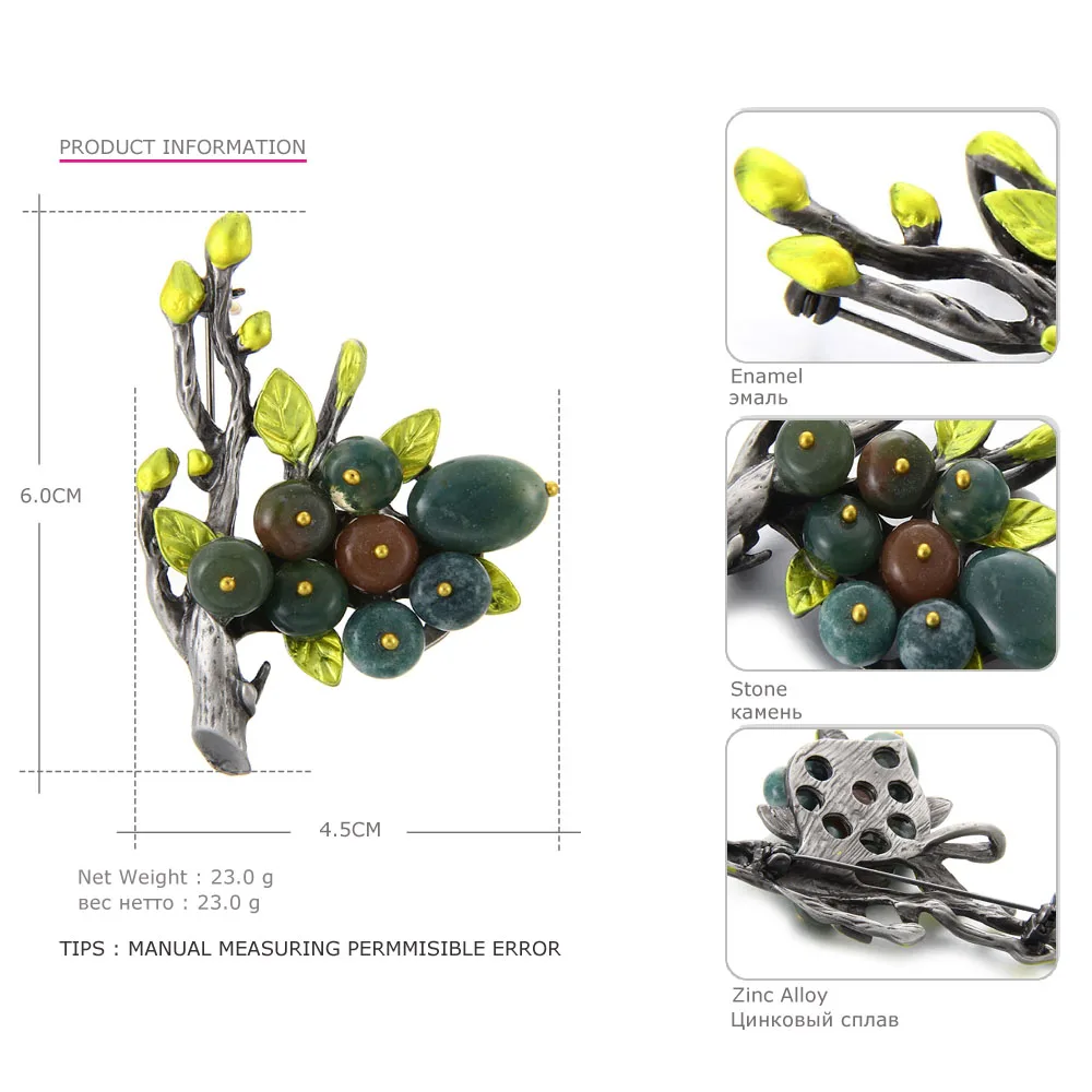 Женская Винтажная брошь в виде ветки MloveAcc|brand brooch|brooch brandbranch brooch |