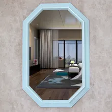 41 см x 62 см в европейском стиле в виде многоугольника, настенное зеркало в ванную комнату подвесное косметическое зеркало раковина зеркало американский Туалет зеркало