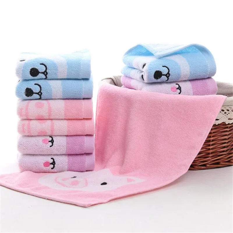 Хлопок 25*50 см мультфильм свинья Медведь Кролик лицо полотенце сухое полотенце ванная комната мягкий уход за кожей спа душ жаккардовое полотенце для детей