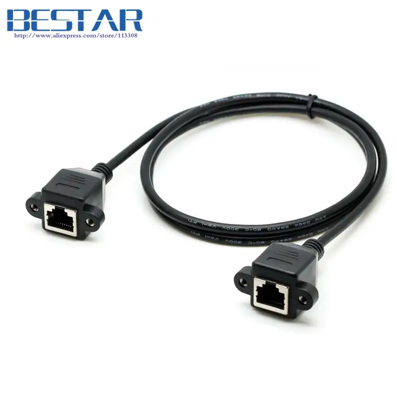RJ45 8P8C Cat 6 Cat6 CAT5 женский Lan Ethernet Сетевой удлинитель кабель 30 см 1FT экран подключен к