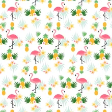 Laeacco Baby Party Cartoon Pineapple Flowers Flamingo Photography Backgrounds Customized Photographic Backdrops For Photo Studio