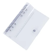 Из прозрачного ПВХ спираль повестки дня Traveler журнал Тетрадь Простыни В виде ракушки школы DIY 6 отверстий связующего дневник планировщик крышка A5 A6 A7