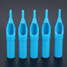 50 шт. наконечники игл для татуажа смешанные Пластик стерилизованное одноразовое иглы шапки насадки трубки с круглым горлышком синий 3R 5R 7R 9R 11R