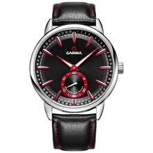 Marque de luxe montres hommes sport hommes montre multi-fonction de calendrier lumineux montre à quartz bracelet En Cuir CASIMA #8304