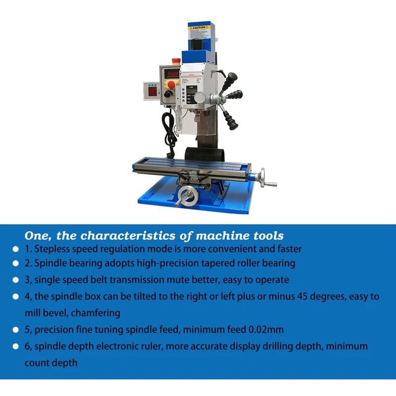  Accurately Depth Mini Drilling Milling Machine Brushless Motor Brushless Adjustable Taper Low Noise  spindle metal processing  (6)