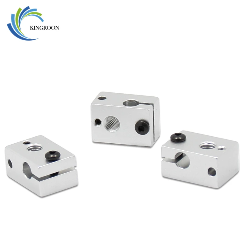 New Arrivals Heating Block V6 Hot End For V5 V6 1.75 3mm Filament Extruder J-head Heater 3D Printers Parts Aluminium Heated Part