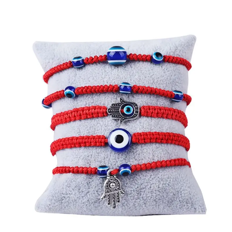 

5 Style Hand Braided Red Thread Bracelet Charm Turkish Evil Eye String Lucky Hamsa Braclet For Men Women Brithdays Gift Jewelry