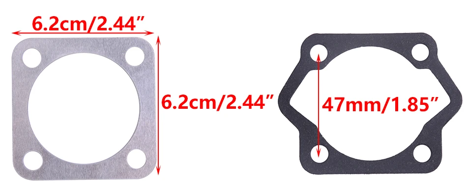 LETAOSK Высокая производительность 5 комплектов 47 мм Головка блока цилиндров нижний комплект прокладок двигателя для 2-х тактный 80cc мопед мотоцикл