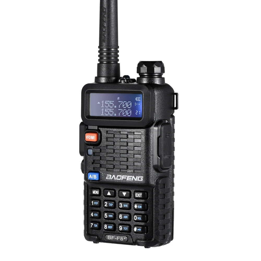 BAOFENG F8+ Walkie Talkie VHF/UHF Двухдиапазонный портативный приемопередатчик с ЖК FM радио приемник ключ запуска DTMF Encode