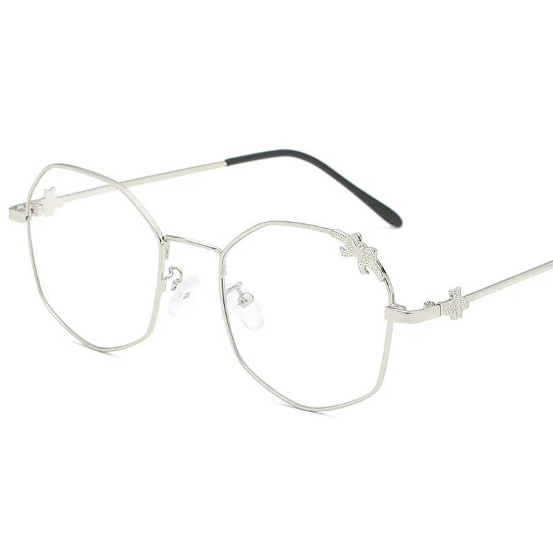 2019, women's spectacle frames, polygons, myopic spectacle frames, bows, flat lenses, ultra-light, metal