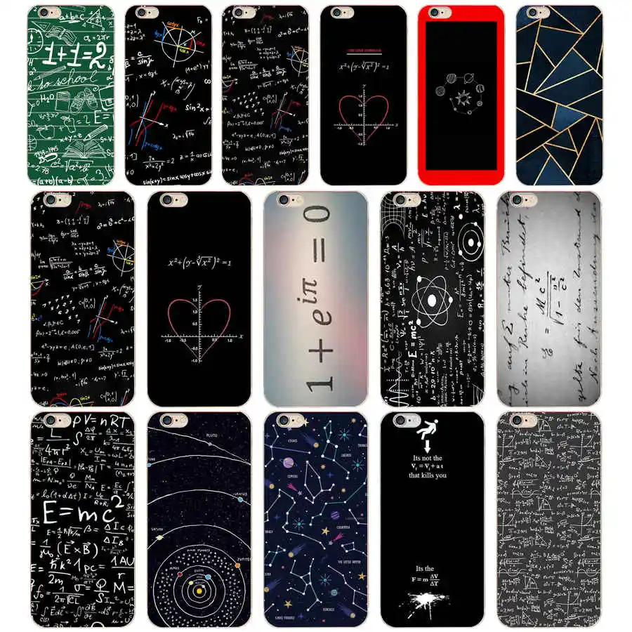 

30G e mc2 with E=mc Math Albert For Cases iPhone 6 6s 7 8 Case Pattern Soft TPU Silicone Cover For Apple iPhone 6 6S 7 8 Case