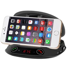 Wireless FM Transmitter Bluetooth Handsfree Speaker Car Kit MP3 Player Car Communication Mobile Phone Holder USB charger