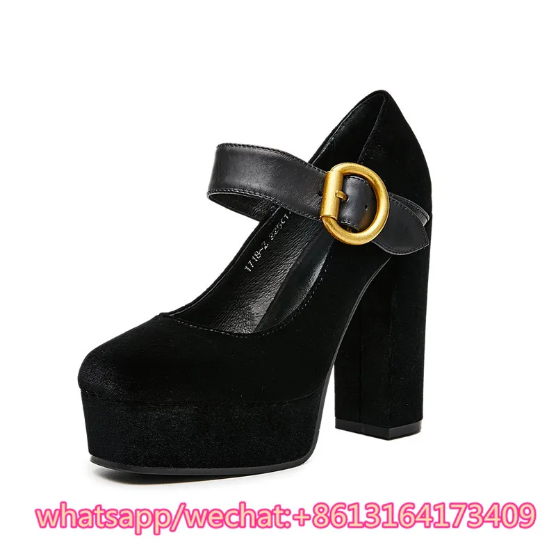 Pic Heeks 39 As Kqaoqao Sandales Partie Femme Sexy Cm Pompes Troupeau Boucles Épais 12 Zapatos forme Haute Robe Chaussures Pic Stiletto Mujer as Plate Femmes fnqABwf4R