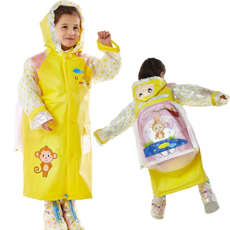 

Yuding Student Children's Raincoat Baby Kid Rainproof Rain Coat Boys Waterproof Camping Poncho Raincoats For Child From The Rain