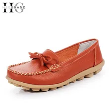 HEE GRAND/лоферы; женская обувь; обувь из натуральной кожи на танкетке с бантом; обувь на толстой мягкой платформе для мам; женская обувь без шнуровки на плоской подошве; 5 цветов; XWD2282