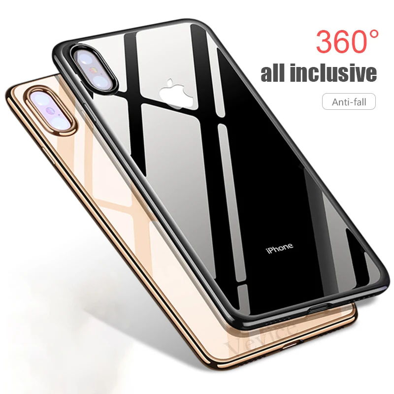 

Plating Edge Phone Cases for iPhone 7 8 6 S 6S Plus X XS Max XR 5 5S SE Ultra Slim Back Cover For iPhone 7 8 Soft TPU Coque Capa