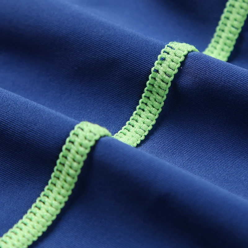 Новинка 2016 мужские купальные костюмы с длинным рукавом синяя Рашгард рубашка для