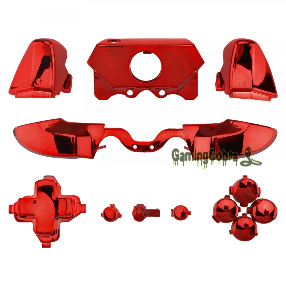 

Chrome Red Custom Full Set Buttons Kit for Xbox One Controller 3.5 mm Jack Elite #NXOJ0702