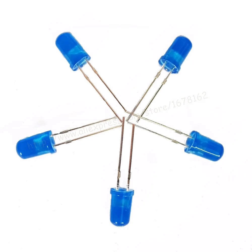 100pcs/lot 5mm LED LAMPS blue light brightness Light emitting diodes