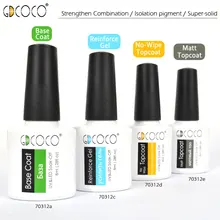 #70312 CANNI factory supply GDCOCO brand 8ml primerbase coat, reinfor gel, no wipe top coat, matt top coat color gel nail polish