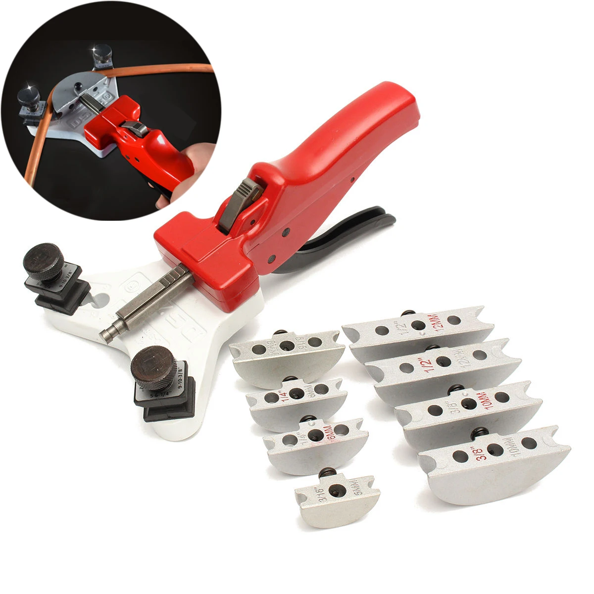 DWZ 1 Set New Heavy Duty 15-22MM Manual Steel Pipe Tube Bender Copper Cutter Machine