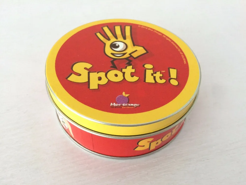 spot it dobble find it board game for children, funny with family gathering, good paper quality card game,metal box.