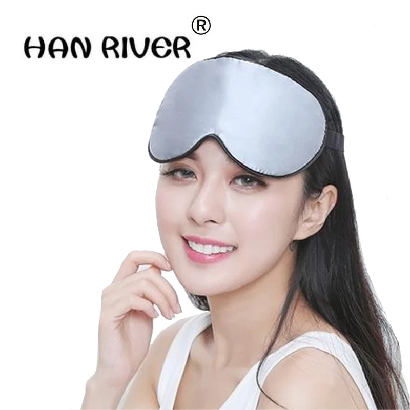 HANRIVER High quality Sleeping Masks 2 Straps Natural Silk Snoring Super Smooth Sleep Eye Mask