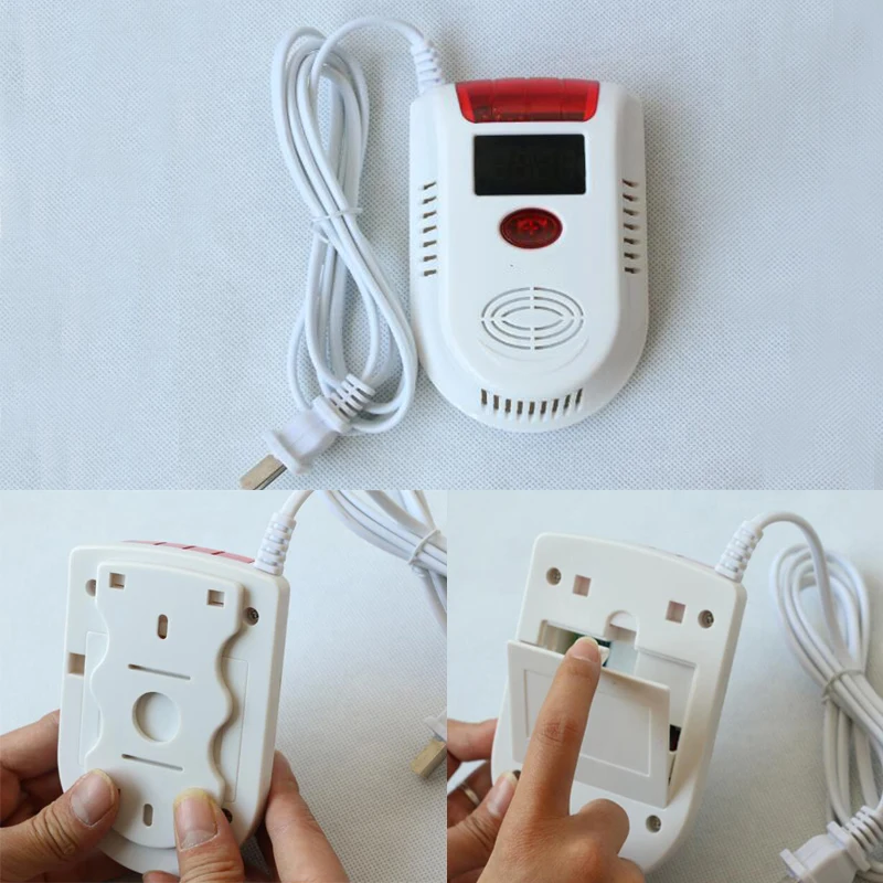 DAYTECH LPG Fired GAS Detector Alarm LED Display LPG LNG Gas Leak Sensor for Home Security