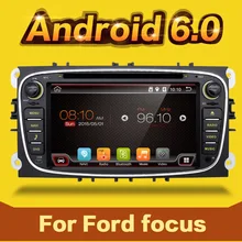 2 din Автомагнитолы Android 6.0 для Ford Focus 2 поддержки руль, Зеркало Ссылка, BT, SD, USB, бесплатную карту, canbus