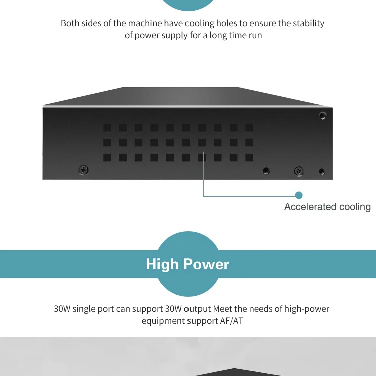 10 портов сетевой переключатель POE Ethernet Swith с 8 портами 10/100 Мбит/с IEEE 802,3 af/at для ip-камеры/беспроводной AP/CCTV камеры