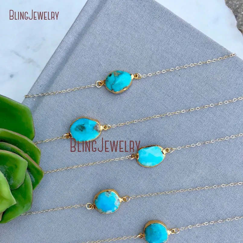 20180424-NM11596-Raw Turquoise Necklace Boho Rough Cut Freeform Turquoise Necklace 24k Gold Fill Necklace Turquoise Pendant Minimalist Rustic Turquoise Gift_4