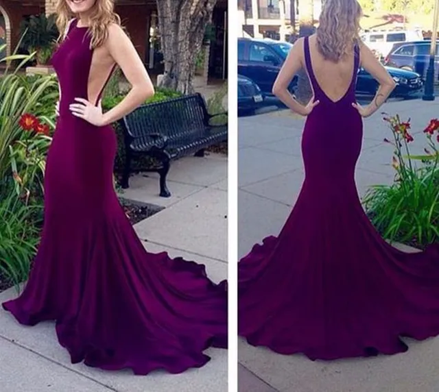Simple Mermaid Prom Dresses