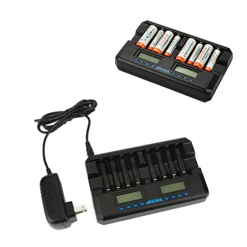 

Universal 8 Slot Smart AA AAA NIMH Rechargeable Batteries LCD Charger Free Shipping 30MAY0