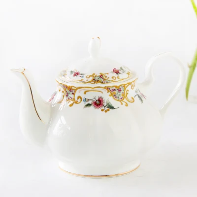Королевский костяного фарфора кофейник 1300 мл керамика большого размера кофе цветочный горшок чай горшок Бытовая Мода бак для холодной воды - Цвет: B Fuji 900ml