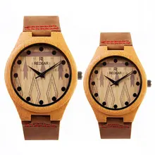 2017 new luxury brand men ladies couple watches simple fashion creative geometric patterns wooden quartz watch