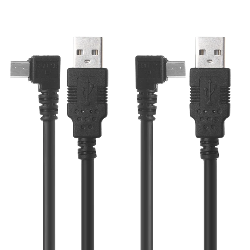 

90 Degree Left/Right Angle USB 2.0 A Male To Mini-B Male 5Pin Data Adapter Cable