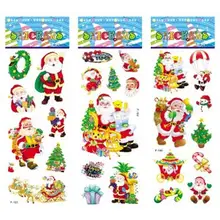 6 sheets set Christmas Santa Snowman Tree stickers for kids Home decor on laptop 3D sticker