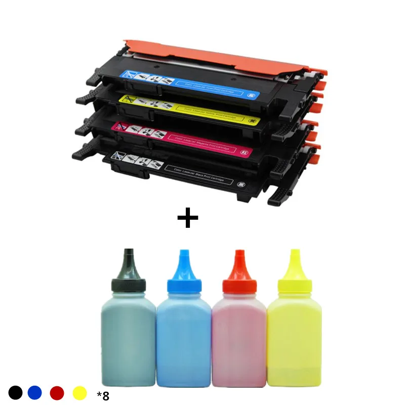 

4 color cartridge + 4 color toner powder Toner Refill Kit for samsung CLT 406 clt 406 for samsung CLP-360/365/365W/366W/CLX-3305
