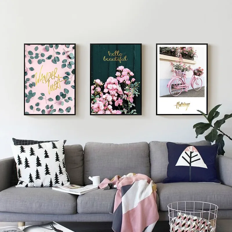  EECAMAI Nordic Minimalist New Style Bedroom Elegant Fresh Flowers 5D Full Diamond Painting Cross St - 32866229711