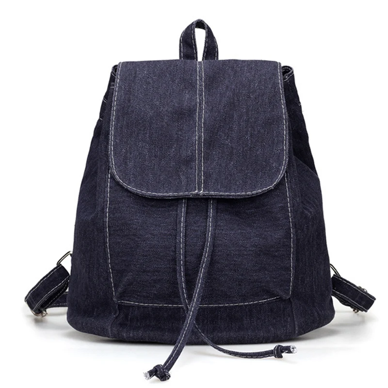 

New Canvas Women Backpack Drawstring School Bags For Teenagers Girls Small Backpack Female Rucksack