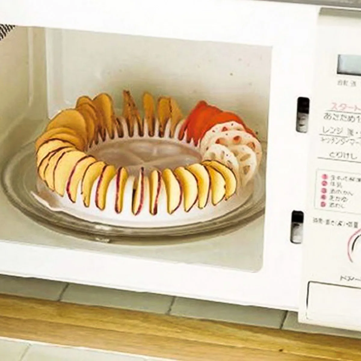 DIY Microwave Potato Chip Maker Chips Rack Tray Oven Potato Chips Baking Tools Home Snacks Maker Kitchen Gadgets