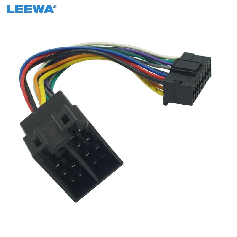Leewa 10pcs Car Stereo Radio Wire Harness Adapter For Sony 16 Pin Connector Into Radio To Iso