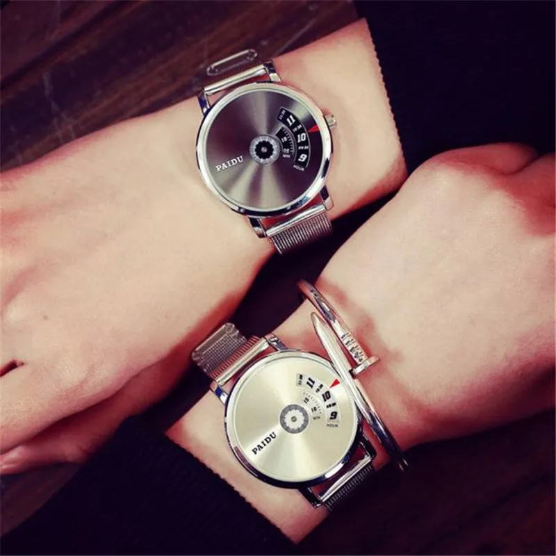 

Creative Stainless Steel Men's Women Military Sport Analog Quartz Wrist Watch Brand New High Quality Luxury Free Shipping#360717