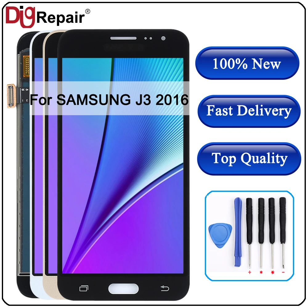 

J320f LCD For Samsung Galaxy J3 2016 LCD J320F J320M J320H LCD Display Touch Screen Digitizer AAA For Samsung J3 Display J320f