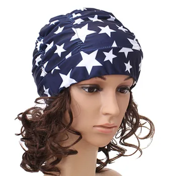 

Sexy Lady Womens Girls Long Hair Swim Cap Stretch Hat Drape Bathing Swimming Cap New