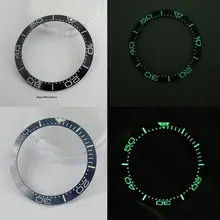 3 шт./4 шт. 38 мм супер Светящийся синий/черный церемониальный ободок кольцо подходит для 40 мм автоматические мужские часы