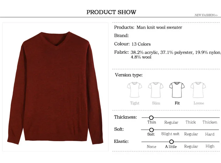 14 видов цветов вязаный пуловер 2019 Весна Осень Новые мужские деловые кашемировые свитера мужские повседневные свитера с v-образным вырезом