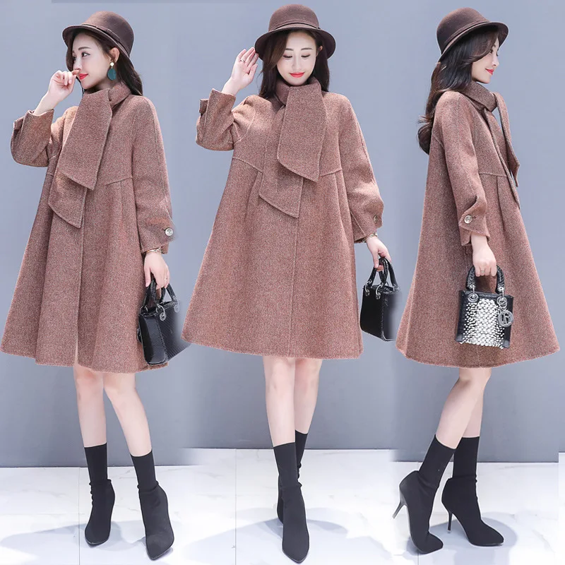 Survêtement Mélange 0 Veste Slim Longue Et Hiver Laine Solide Manteau Femmes tq4gwZzq